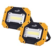 Portable LED Work Light, COB Flood Lights, Job Site Lighting, Super Bright Waterproof for Outdoor Camping Hiking Car Repairing Fishing Workshop Battery Included with Emergency SOS Model