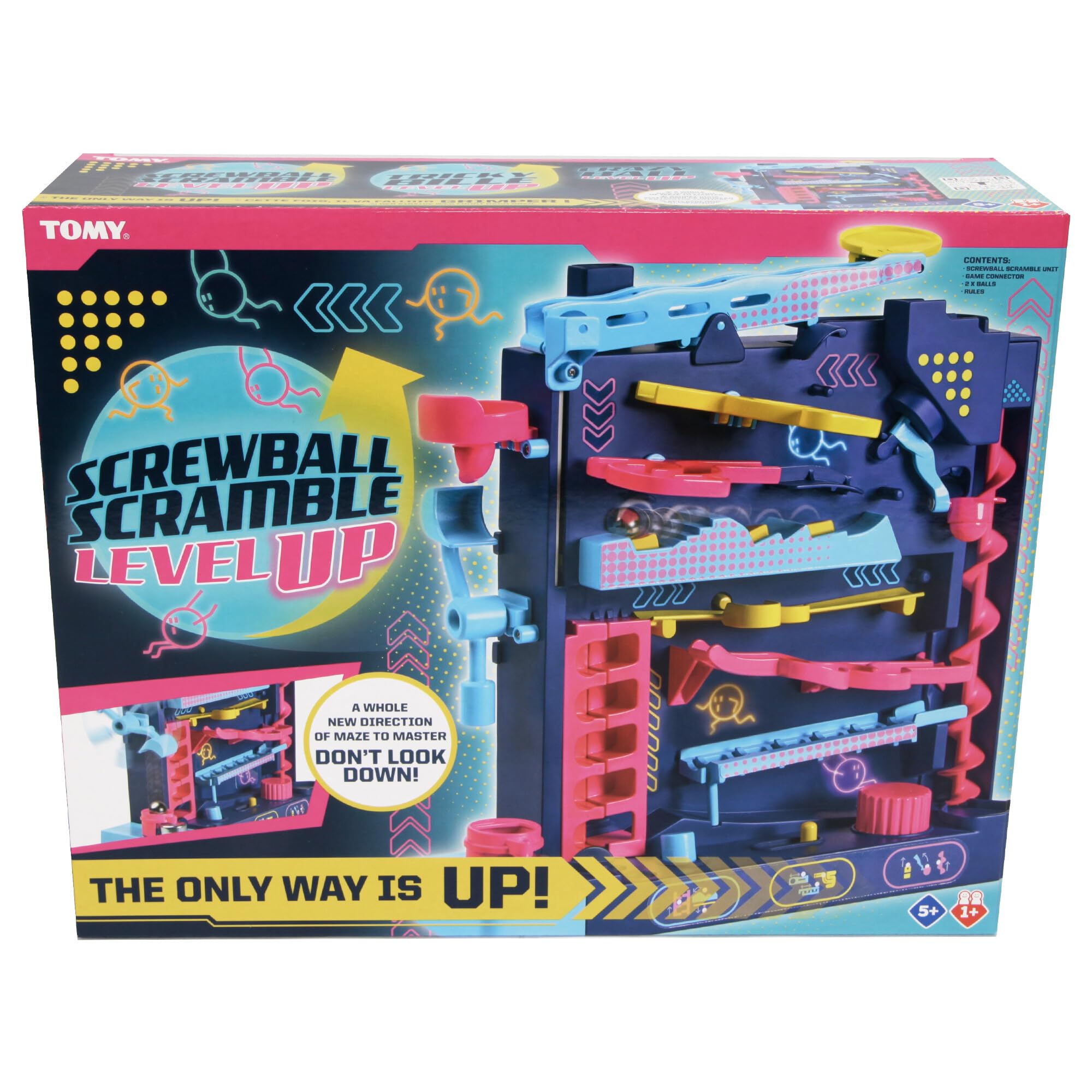 Screwball Scramble Level Up - Timed Marble Run Obstacle Course Kids' Game - Cooperative Kids' Games and Skill Building Toys for Family Game Night - Ages 5 Years and Up