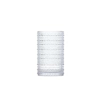 Fortessa Orbetto Outdoor Hobnail Plastic Drinkware Collection, Iced Beverage Cocktail Glass 4 Pack, 13 Ounce, Clear