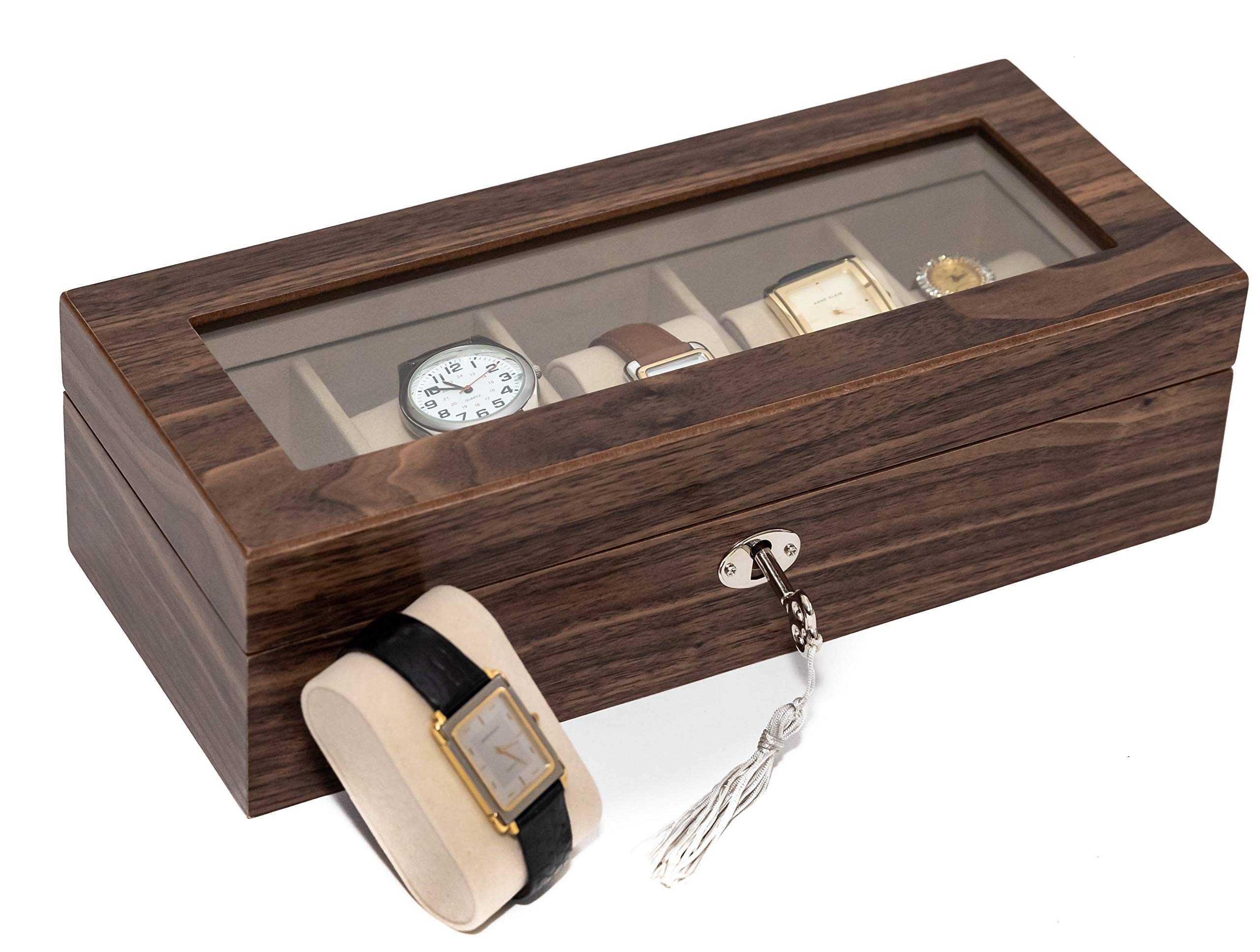 Bello Games New York, Inc. West End Avenue 5 Slot Watch Box with Lock & Key