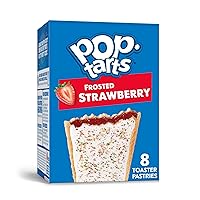Pop-Tarts Toaster Pastries, Breakfast Foods, Kids Snacks, Frosted Strawberry, 13.5oz Box (8 Pop-Tarts)