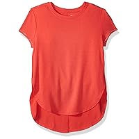 Gymboree Girls' Little Short Sleeve Tulip Hem TEE, Guava Bold, M