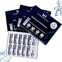 Hyaluronic Acid Serum Ampoules Pack (30pc) - Boosts Light Therapy Results - Anti Wrinkle and Anti Aging Serum - Moisturizing and Hydrating Facial Serum.