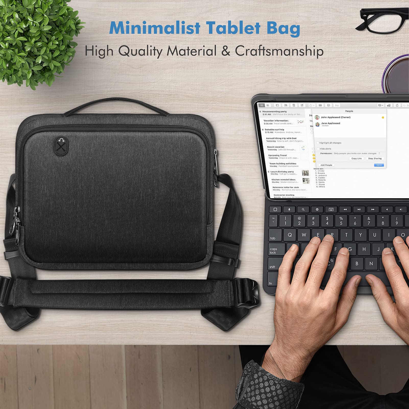 amlbb Shoulder Strap Laptop Bag Men's And Women's Portable Shoulder Bag  Inner Sleeve Bag 15.6 Inch Waterproof Fashion Tablet Bag Black on Clearance  - Walmart.com