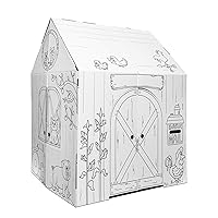 Easy Playhouse Barn - Kids Art & Craft for Indoor & Outdoor Fun, Color Favorite Farm Animals – Decorate & Personalize The Cardboard Fort, 32