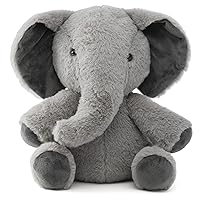 PREXTEX Elephant Stuffed Animals - Soft & Cozy Baby Stuffed Elephant Plush Toy (Large - 10.5 Inches) Machine Washable Stuffed Animals for Boys & Girls 3-5+