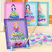 Dress up Sticker Book | DIY Princess Dolls | Fashion Designer Kits for Girls | Childhood Dream Hand-Painted Toys | Paper Dolls Kids Arts and Crafts | Drawing Paper for Kids