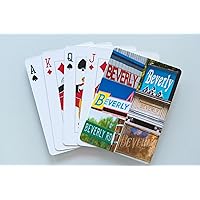 BEVERLY Personalized Playing Cards featuring photos of actual signs