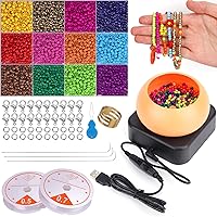 Clay Bead Spinner Kit with 3600 PCS Clay Beads, Electric Bead Spinner for  Jew