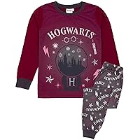 Harry Potter Girls Pyjama Set | Kids Red Loungewear T-Shirt & Pants Complete PJ Bundle | Hogwarts School Magic Nightwear Gift