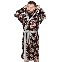 Goku Dressing Gown Mens Black Pyjamas Robe Bathrobe