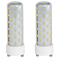 9.5W (75-Watt Equivalent) LED GU24 Light Bulb Clear Cover Mini-Size Quad-PL, 3000K Warm White, 950 Lumens, Non-Dimmable 120V, 35,000 Hour Lifespan, 18W CFL Equiv., 2-Pack