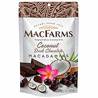 Coconut Dark Chocolate Macadamia Nuts - 10 Oz