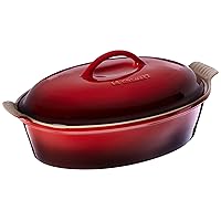 Le Creuset Stoneware Heritage Covered Oval Casserole, 4 qt. (14