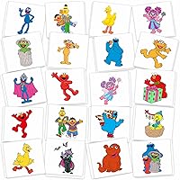 60 Pcs Seasme Friends Street Temporary Tattoos for Kids Sesame Party Favor Seasame Party Birthday Decorations Party Supplies