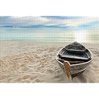 Paper House Productions Row Boat on The Beach 1000-piece Jigsaw Puzzle