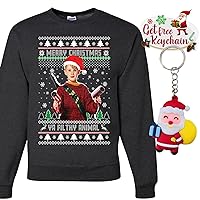 Merry Christmas Ya Filthy Animal Home Alone Ugly Christmas Crewneck Sweatshirt