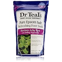 Dr. Teal's Epsom Salt Foot Soak, Cooling Peppermint, 32 Ounce (Packaging May Vary)