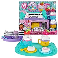 Gabby’s Dollhouse, Sprinkle Party Sweet Treat Set, Pretend Play Kitchen Hot Cocoa Party Set with Fruit & Sprinkles, Kids Toys for Girls and Boys 3+