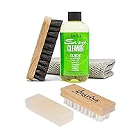 Angelus Suede Nubuck Complete Cleanng Kit Easy Cleaner, Brush, Cloth, Suede Brush, & Eraser Bundle