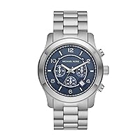 Michael Kors Runway Men's Watch, Stainless Steel Chronograph Watch for Men with Steel or Silicone Band