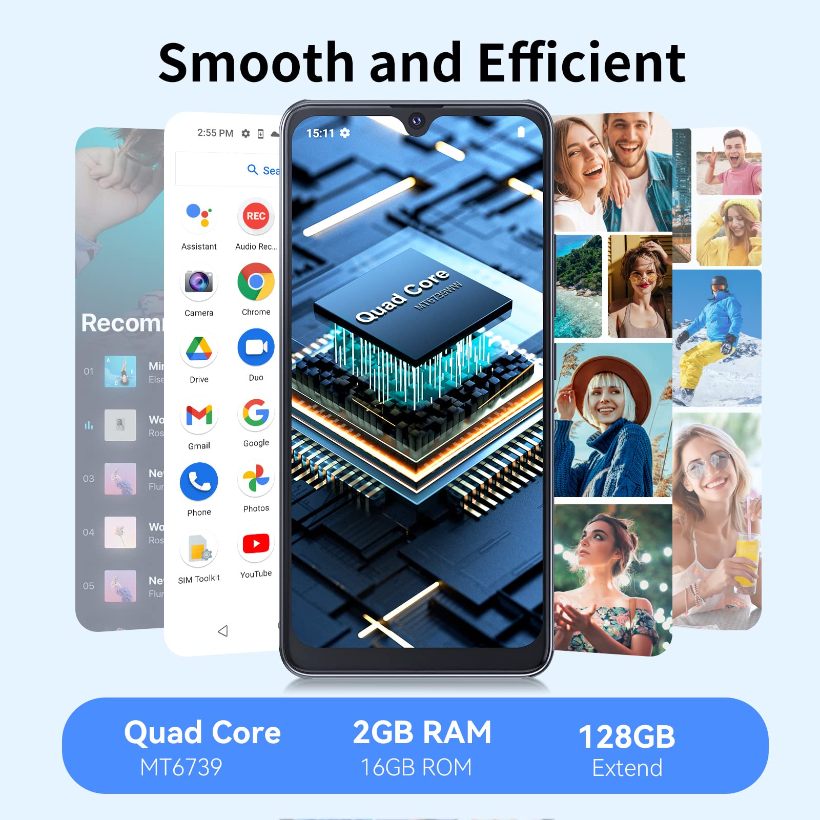 CUBOT Note 8 Smartphone Without Contract, 4G Android 11 Mobile Phone, 5.5 Inch HD Display, 13MP + 5MP Camera, 3100mAh Battery, 2GB/16GB, 128GB Expandable, Dual SIM