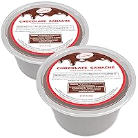 Ready to Use Chocolate Ganache (2 pack) | Rich & Creamy Chocolate Topping, Drizzle or Dip for Strawberries, Pretzels, Macarons, Cookies, Cupcakes & Layer Cakes | 2 Plastic Tubs - 1 LB Each