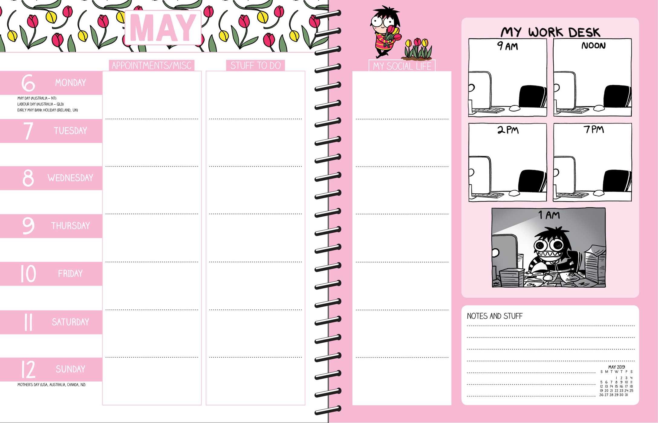 Sarah's Scribbles 2018-2019 16-Month Weekly/Monthly Planner Calendar: Get It Together!