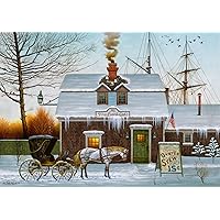 Buffalo Games - Charles Wysocki - Belly Warmers - 300 Large Piece Jigsaw Puzzle for Adults Challenging Puzzle Perfect for Game Nights - Finished Size 21.25 x 15.00