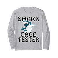 Shark Cage Tester Handicapped Amputation Funny Disabled Long Sleeve T-Shirt