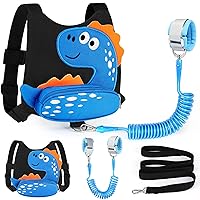 Accmor Toddler Harness Leash with Anti Lost Wrist Link, Cute Dinosaur Kids Harnesses Children Leashes, Baby Walking Harness Keep Child Close Wristband Strap for Boys Travel