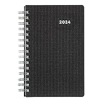 2024 DuraFlex Daily/Monthly Planner, Appointment Book, 12 Months, January to December, Twin-Wire Binding, 8