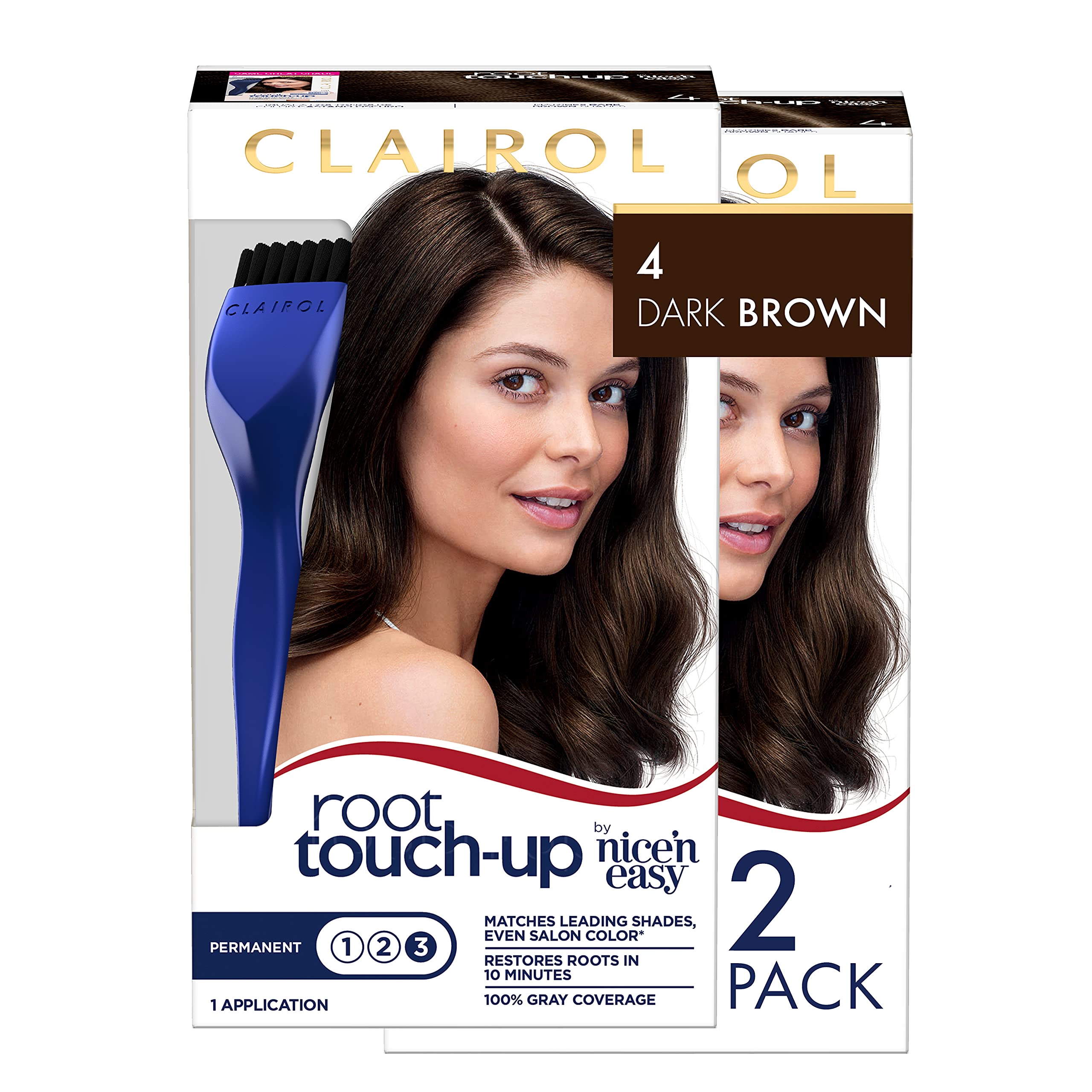 Mua Clairol Root Touch-Up by Nice'n Easy Permanent Hair Dye, 4 Dark Brown  Hair Color, 2 Count trên Amazon Mỹ chính hãng 2023 | Fado