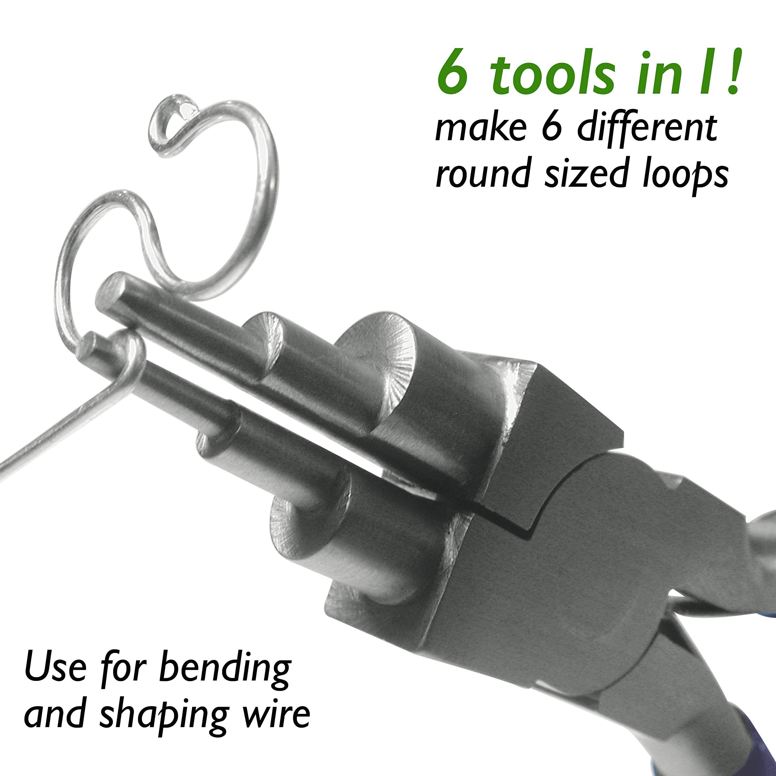 The Beadsmith Wire Bending Pliers - Consistently make up to 6 size loops & jump rings, 2-9mm - 5.75