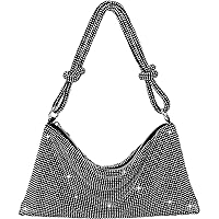 Rhinestone Purse Sparkly Bag Silver Diamond Purses for Women Upgrade Evening Prom Rhinestone Handbag Hobo Bag