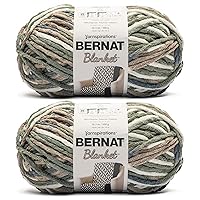 Bernat Blanket BB Mist Yarn - 2 Pack of 10.5oz/300g - Polyester - #6 Super Bulky - 220 Yards - Knitting & Crochet