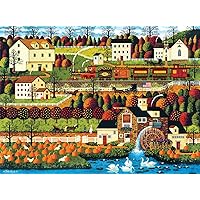Charles Wysocki - Honey Pumpkin Valley - 1000 Piece Jigsaw Puzzle for Adults Challenging Puzzle Perfect for Game Nights - Finished Size 26.75 x 19.75