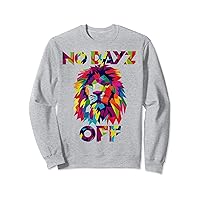 No Days Off Clothes & Gear: Abstract Art Lion Gym & Fitness Sweatshirt