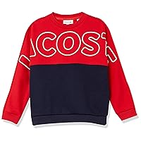 Lacoste Boy's Long Sleeve Colorblock Crewneck Sweatshirt