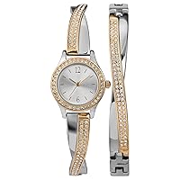 Timex Women's Swarovski Crystal 23mm Watch & Bracelet Gift Set