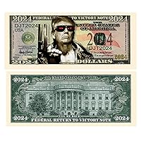 Donald Trump 2024 “Trumpinator I’ll Be Back” Limited Edition Novelty Dollar Bill - Pack of 50 - Full Color Front & Back Printing with Great Detail