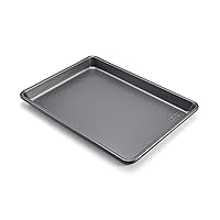 Chicago Metallic Commercial II Non-Stick Small Cookie/Baking Sheet. Perfect for making jelly rolls, cookies, pastries, one-pan meals, and more,12.25 by 8.75, Gray