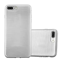Case Compatible with Apple iPhone 8 Plus / 7 Plus / 7S Plus in Silver - Shockproof and Scratch Resistant TPU Silicone Cover - Ultra Slim Protective Gel Shell Bumper Back Skin