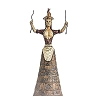 Minoan Snake Goddess 16th Century Replica Cretan Healer Priestess Statue 11.8