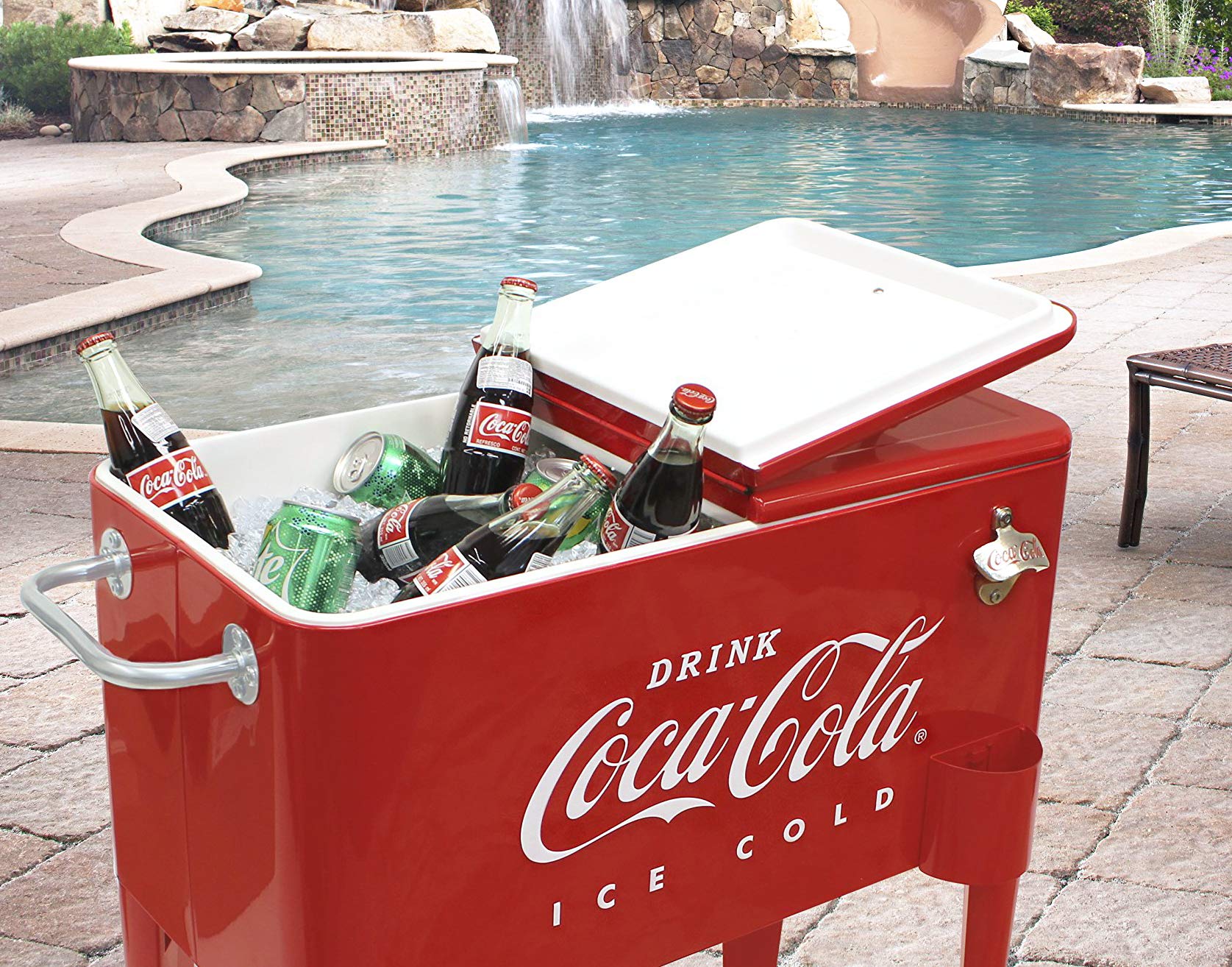 Leigh Country CP 98105 60 Qt Coca-Cola Ice Cold (Embossed) Cooler, Red