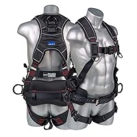 Palmer Safety Fall Protection Construction Safety Harness - QCB Chest and Legs - Aluminum D-Rings - Oil and Dust Resistant