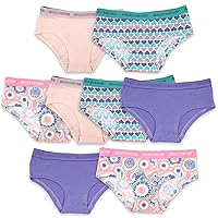Skechers Girls' Amazon Exclusive Combed Cotton Blend Panties with Unique Prints and Pack, Sizes 2/3t, 4, 6, 8 and 10