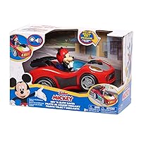 Mickey Mouse Rev 'n Go Vehicles with Lights and Sounds, Mickey's Car, Mickey Mouse Phrases, Kids Toys for Ages 3 Up by Just Play