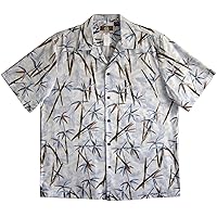 RJC Mens Koi Fish Bamboo Forest Peached Cotton Shirt