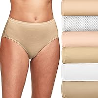 Hanes womens High-waisted Briefs Panties Pack, Lightweight Moisture-wicking Underwear, 6-pack